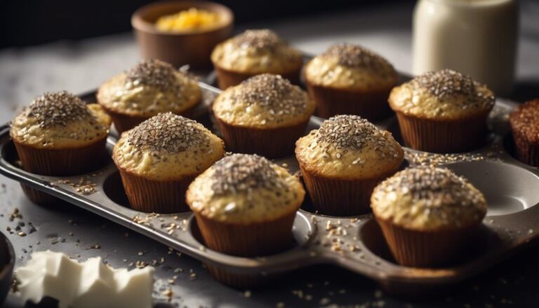 coconut butter and chia seed keto muffins