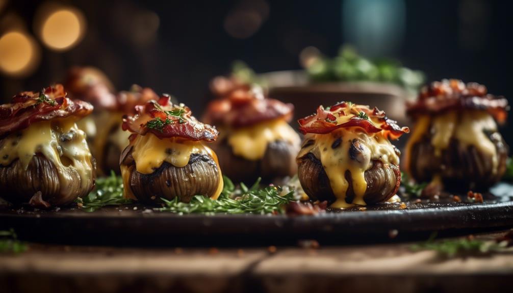 delicious appetizer with bacon