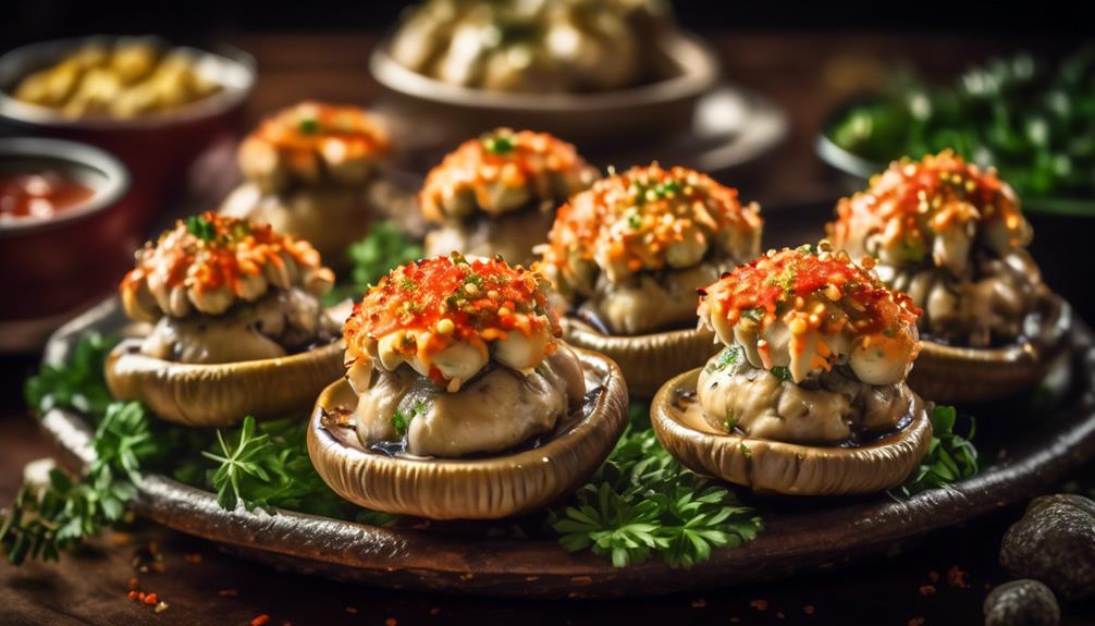 delicious appetizer with crab
