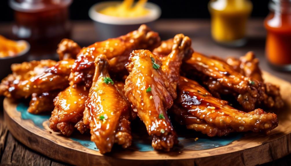 delicious deep fried chicken wings
