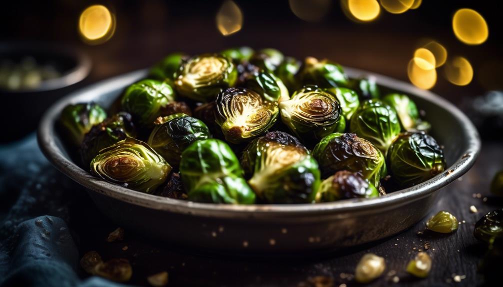 delicious parmesan coated roasted brussels sprouts
