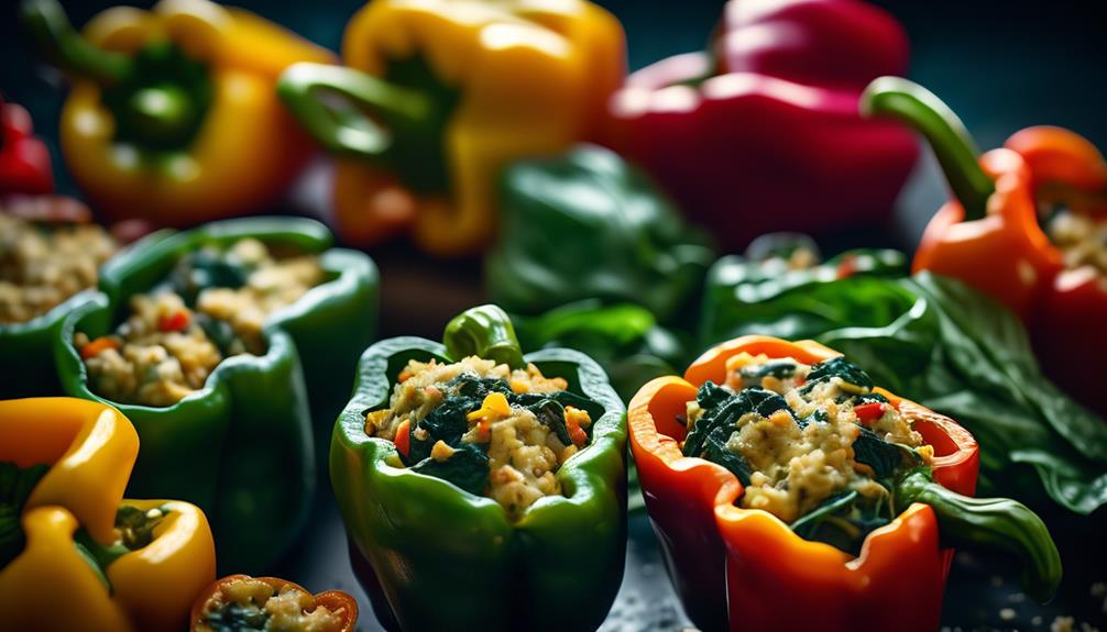 delicious vegetarian stuffed peppers