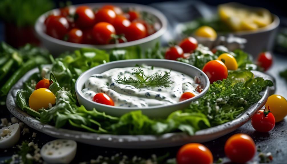 healthy and creamy salad dressing