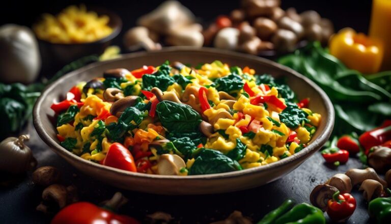 low carb vegetable scrambles for keto breakfast