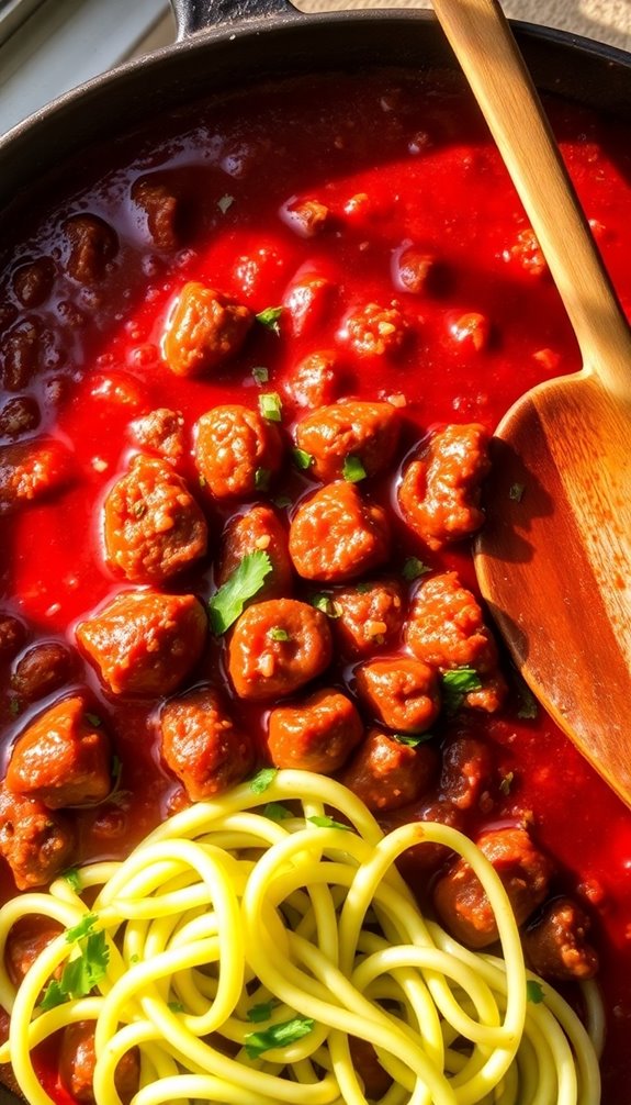 keto spicy meat sauce