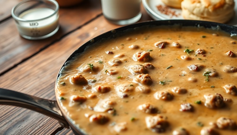 quick keto sausage gravy
