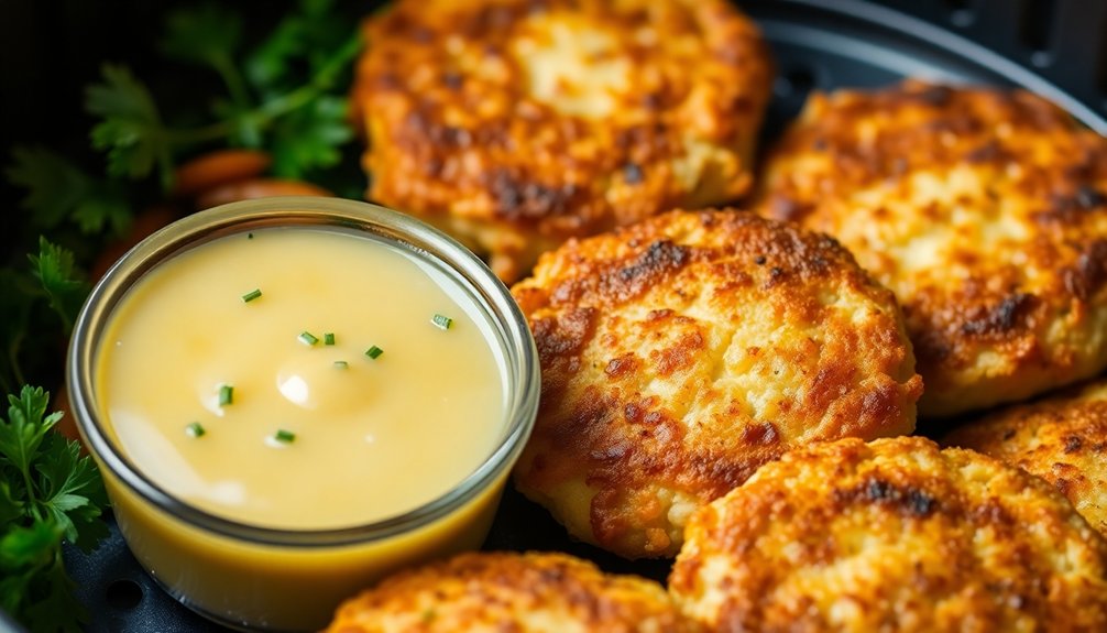 crispy keto friendly crab cakes