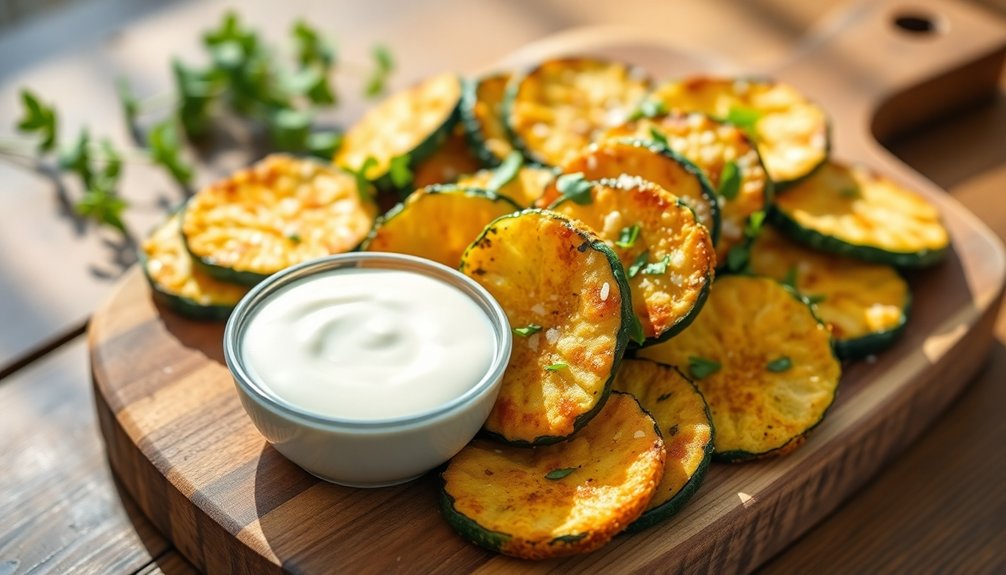 crispy keto friendly zucchini bites