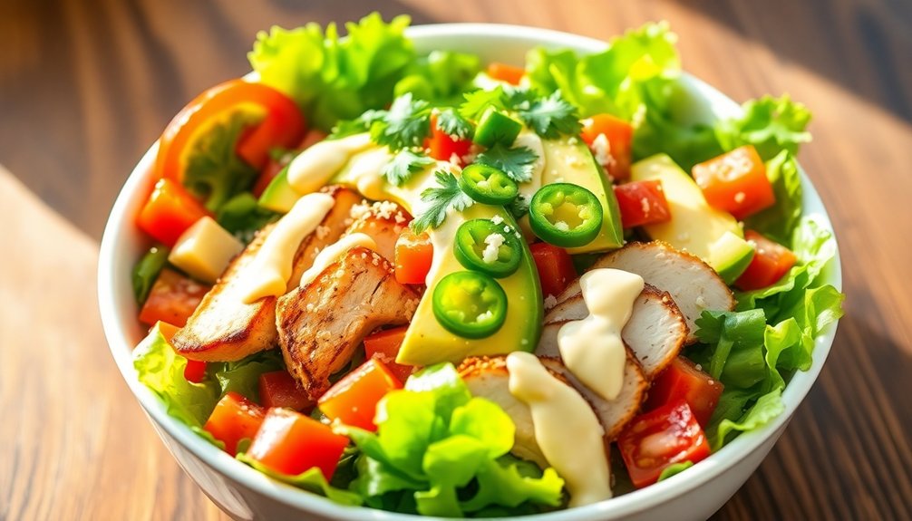 keto friendly chicken salad bowl