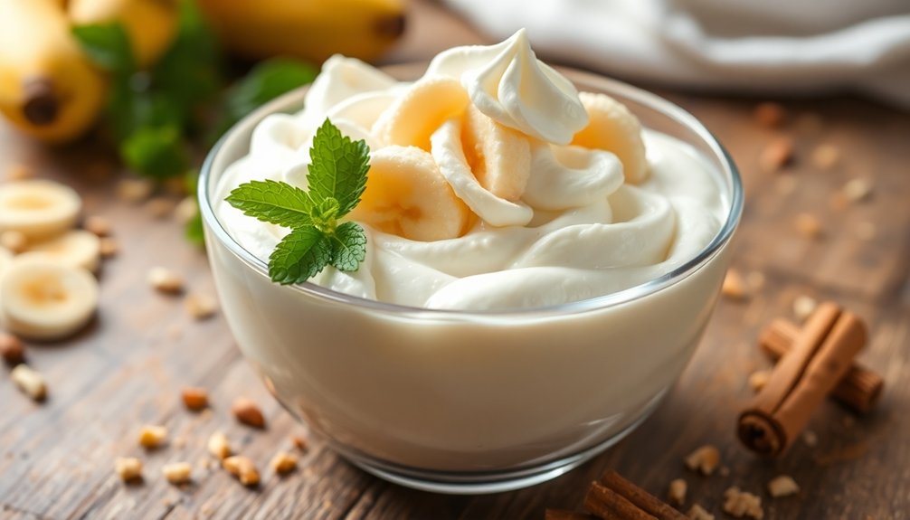 keto banana pudding presentation