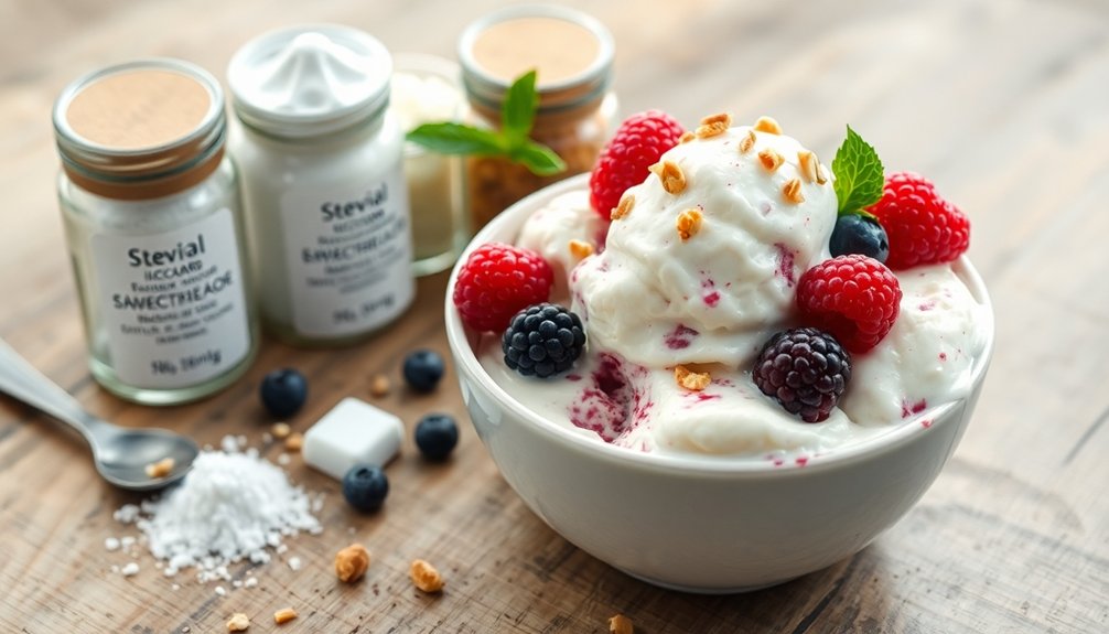 low carb sweeteners for ice cream