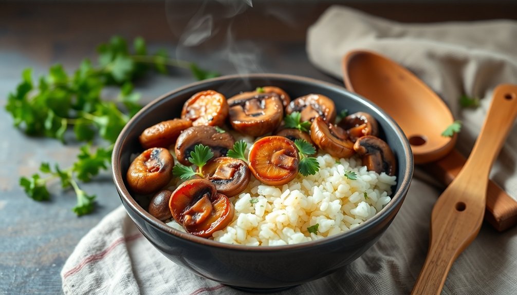 mushroom rice nutritional benefits