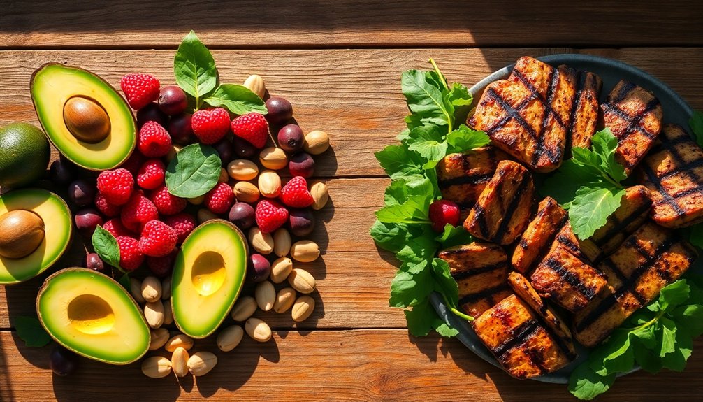 fruits vegetables protein differences