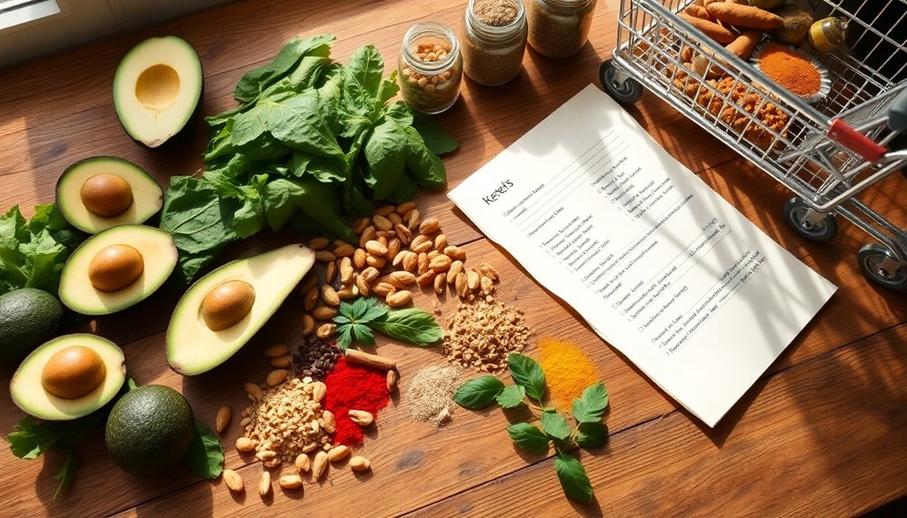 organize grocery list categories