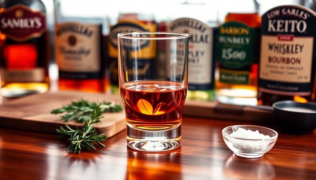 bourbon contains minimal carbs