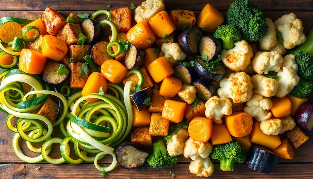 crunchy low carb vegetable medleys