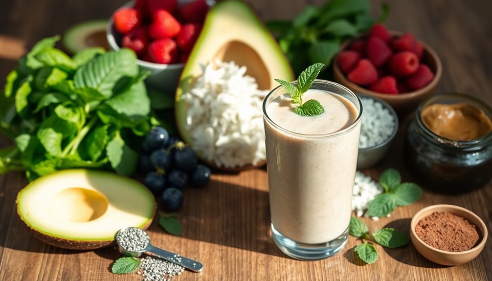 keto smoothie ingredient selection