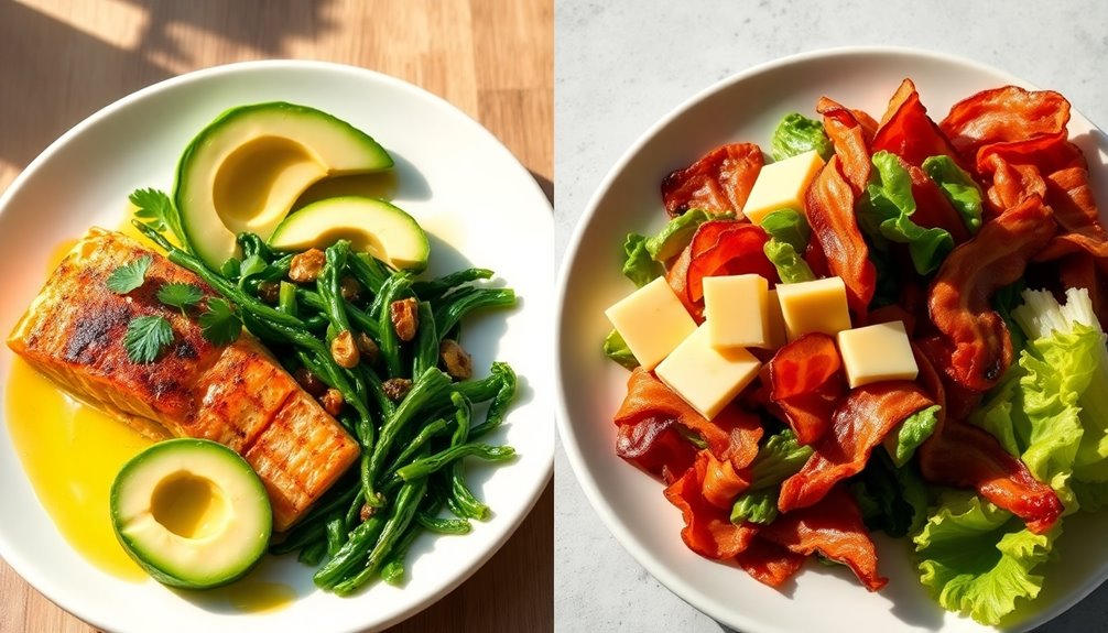 healthy vs unhealthy keto